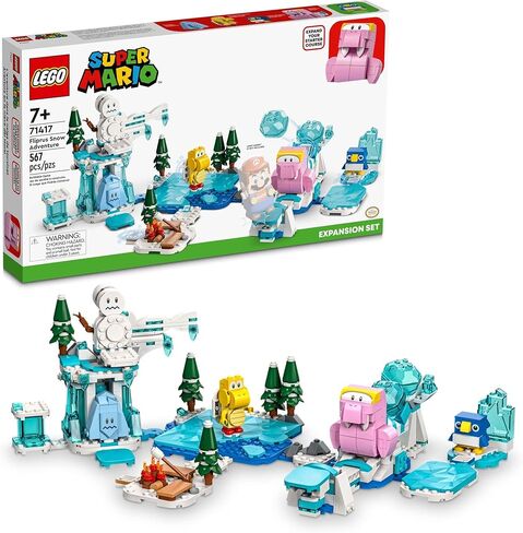 LEGO Super Mario Fliprus Snow Adventure Expansion Set 71417, Toy for Kids to Combine with Starter Course, with Freezie and Baby Penguin Figures, for Fans of Super Mario Bros in Saudi Arabia