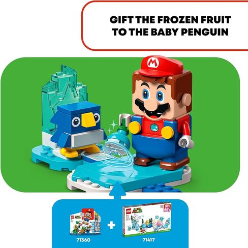 LEGO Super Mario Fliprus Snow Adventure Expansion Set 71417, Toy for Kids to Combine with Starter Course, with Freezie and Baby Penguin Figures, for Fans of Super Mario Bros in Saudi Arabia