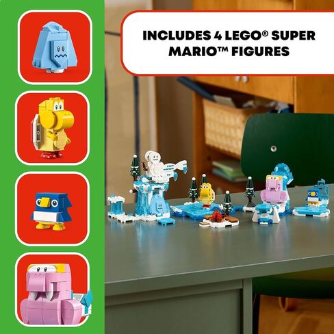 LEGO Super Mario Fliprus Snow Adventure Expansion Set 71417, Toy for Kids to Combine with Starter Course, with Freezie and Baby Penguin Figures, for Fans of Super Mario Bros in Saudi Arabia