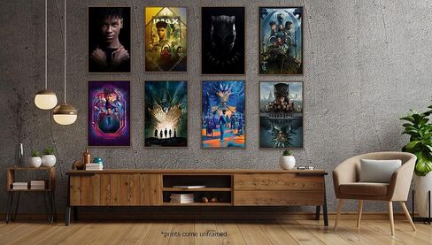 ملصقات بلاك بانثر واكاندا للأبد، مجموعة من 8 ملصقات فيلم ترويجي، ملصق واكاندا للأبد، ملصق بلاك بانثر الثاني، ملصق بلاك بانثر 2022 تكملة من بلاك بانثر (8 × 10) in Kuwait