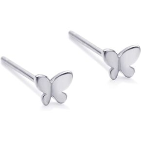 Butterfly Earrings Sterling Silver Tiny Butterfly Stud Earrings for Women Gold Minimalist Earrings Dainty Hypoallergenic Earrings for Sensitive Ears