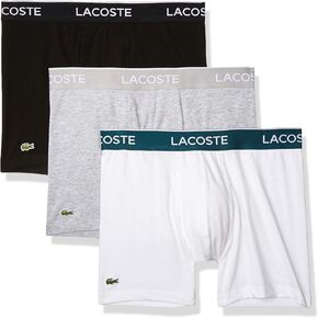 Lacoste Men's Casual Classic 3 Pack Cotton Stretch Boxer Briefs in Saudi Arabia