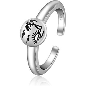 CHIC ARTSY Women Toe Ring 925 Sterling Silver Dainty Open Toe Ring Adjustable Single Toe Ring for Women Beach Jewelry