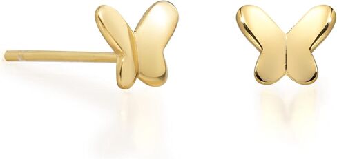 Butterfly Earrings Sterling Silver Tiny Butterfly Stud Earrings for Women Gold Minimalist Earrings Dainty Hypoallergenic Earrings for Sensitive Ears in Saudi Arabia