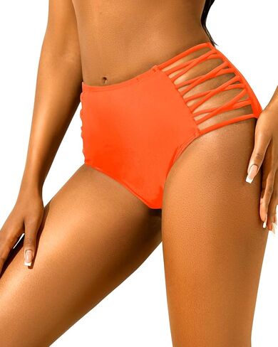 Holipick Women High Waisted Bikini Bottoms Tummy Control Swim Bottom Full Coverage Tankini Bathing Suit Bottom in Kuwait