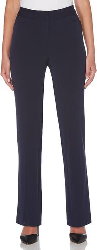 Rafaella Women's Curvy Gabardine Slim Leg Stretch Dress Pant, 30 Inch Inseam, Pull-on, with Pockets (Petite Size 4-14) in Kuwait