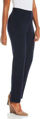 Rafaella Women's Curvy Gabardine Slim Leg Stretch Dress Pant, 30 Inch Inseam, Pull-on, with Pockets (Petite Size 4-14) in Kuwait