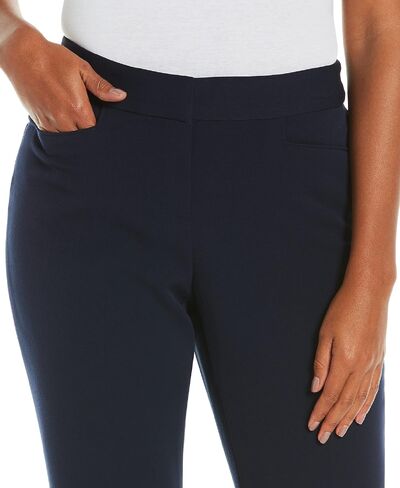 Rafaella Women's Curvy Gabardine Slim Leg Stretch Dress Pant, 30 Inch Inseam, Pull-on, with Pockets (Petite Size 4-14) in Kuwait