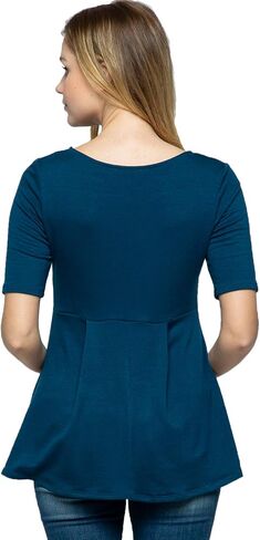 Women's Maternity top Peplum Blouse with Front Pleat for Pregnancy in Kuwait