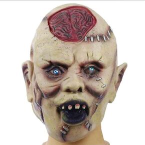Geban Adult Halloween Mask, 2023 New Explosive Brain Mask, Dress up Mask Horror Face, Evil Latex Masks for Halloween Costume Party, Suitable for Teenagers, Adults
