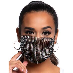 Leg Avenue Women's Harlow Rhinestone Fashionable Mask
