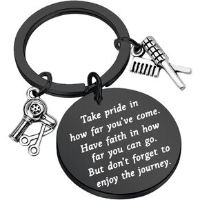 FUSTMW Hair Stylist Graduation Gift Hairdresser Keychain Cosmetology Graduation Gifts