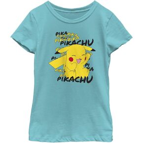 Pokemon Pikachu Cracks a Joke Girls Short Sleeve Tee Shirt