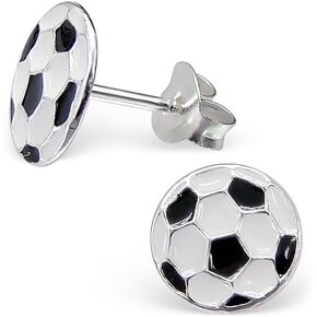 ICYROSE Hypoallergenic Solid 925 Sterling Silver Sports Fan Stud Earrings (Your Choice)