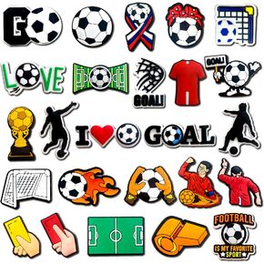 Fohiahfce Sports Shoe Charms for Clog Decoration, Baseball Softball Football Basketball Soccer Charms Accessories for Boy Men Party Favor