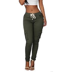 LINGMIN Women's Casaul Stretchy Pull-on Waist Skinny Solid Color Slim Leg Leggings Pants in Saudi Arabia