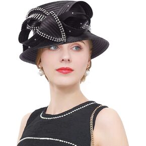 Janey&Rubbins Women's Gorgeous Derby Day Tea Party Church Rhinestones Fascinator Hat