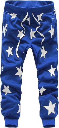 JUNG KOOK Mens Star Print Hip-hop Pants Casual Joggers Dance Baggy Sweatpants in Kuwait