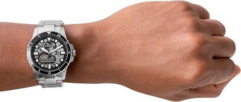 Fossil Men's FB-01 Automatic Stainless Steel Three-Hand Watch, Color: Silver/Black (Model: ME3190) in Saudi Arabia