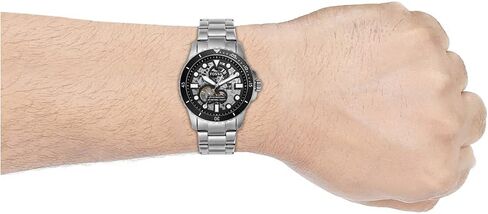 Fossil Men's FB-01 Automatic Stainless Steel Three-Hand Watch, Color: Silver/Black (Model: ME3190) in Saudi Arabia