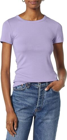 Amazon Essentials Women's Slim-Fit Short-Sleeve Crewneck T-Shirt, Pack of 2 in Kuwait