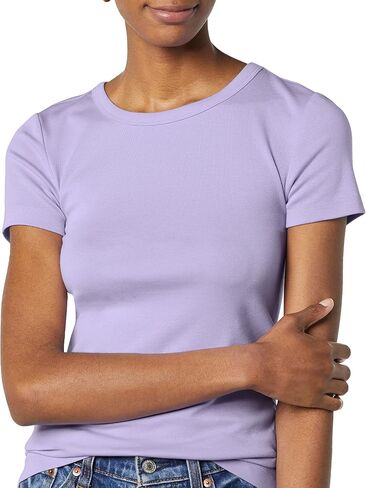 Amazon Essentials Women's Slim-Fit Short-Sleeve Crewneck T-Shirt, Pack of 2 in Kuwait