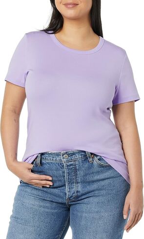 Amazon Essentials Women's Slim-Fit Short-Sleeve Crewneck T-Shirt, Pack of 2 in Kuwait