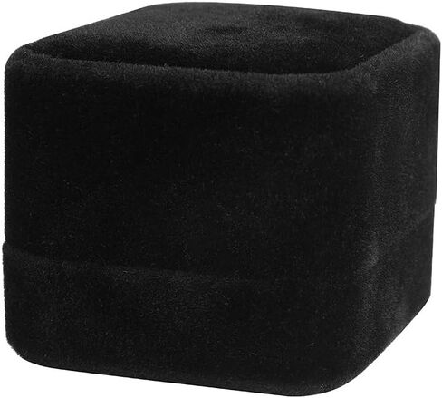 LamQee Engagement Ring Box Velvet Earrings Studs Ring Case Jewelry Display Storage Box Gift Box for Proposal Engagement Birthday Wedding Anniversary Valentine's Day, Black in Kuwait