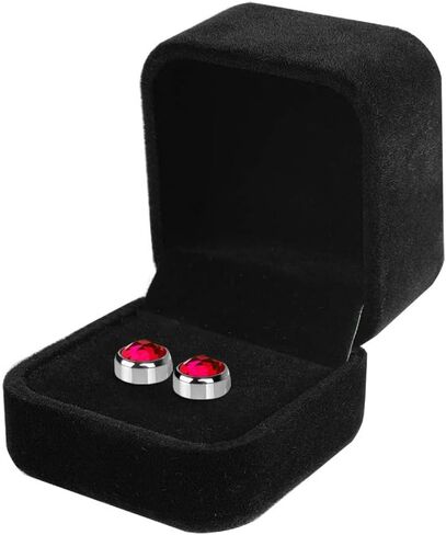 LamQee Engagement Ring Box Velvet Earrings Studs Ring Case Jewelry Display Storage Box Gift Box for Proposal Engagement Birthday Wedding Anniversary Valentine's Day, Black in Kuwait