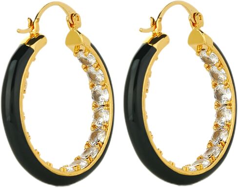 IBARA Vintage Turquoise Hoop Earrings for Women Girls Natural Stone Earrings 18k Gold Plated Medium Hoop Earrings Bohemia Beads Gemstone Earrings Summer Beach Travel Hawaiian Dress Handmade Jewelry in Kuwait