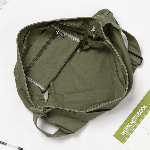 حقيبة هوبو من القماش من Sightor، حقيبة كتف للجنسين من القماش مع سحاب وحقيبة يد بحزام قابل للتعديل، حقيبة كبيرة in Kuwait