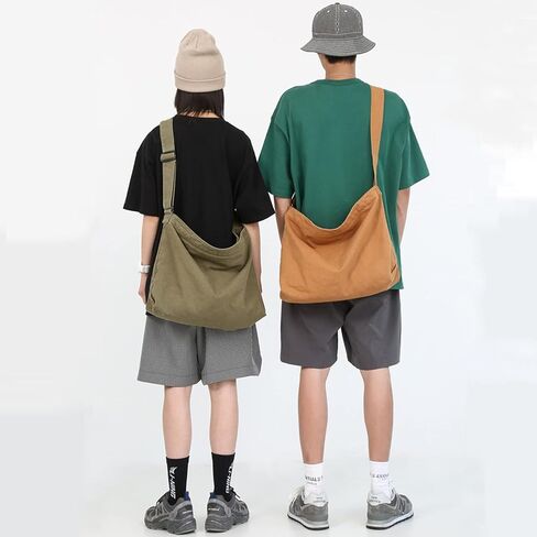 حقيبة هوبو من القماش من Sightor، حقيبة كتف للجنسين من القماش مع سحاب وحقيبة يد بحزام قابل للتعديل، حقيبة كبيرة in Kuwait