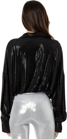 Norma Kamali Women's Super Oversized Boyfriend Shirt Bodysuit in Saudi Arabia