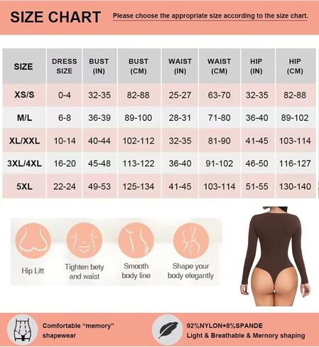 Soo slick Bodysuit for Women Fall clothes for women 2023 - Body Shaper Long Sleeve Crew Neck Thong Body Shaping Tops in Kuwait