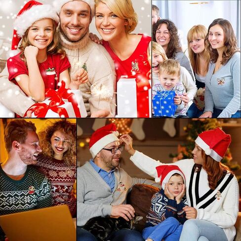 مجموعة دبابيس بروش عيد الميلاد 9/10 قطع من Fesciory للنساء، هدايا مجوهرات عيد الميلاد الكريستالية متعددة الألوان من حجر الراين للفتيات بما في ذلك شجرة عيد الميلاد، سانتا كلوز، أجراس جلجل، الرنة in Kuwait