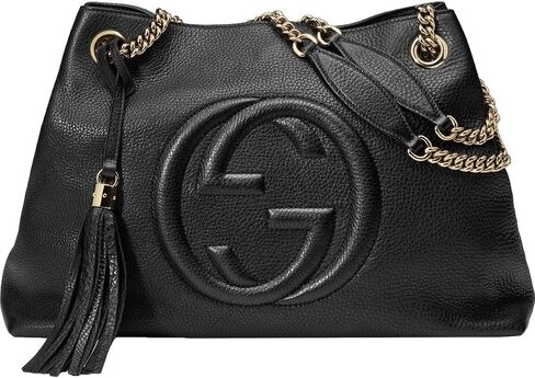 Gucci Soho Large Leather Chain Shoulder Handbag Black BHFO 5480 in Saudi Arabia
