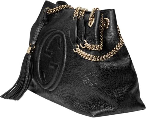 Gucci Soho Large Leather Chain Shoulder Handbag Black BHFO 5480 in Saudi Arabia