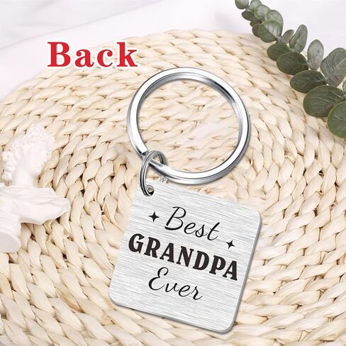 SOUSYOKYO Grandpa Keychain, Best Grandpa Ever Gifts, I Love My Grandfather Birthday Gift Ideas, Special Fathers Day Present for Our Grandpa from Granddaughter, Thank You Grandpa Christmas Key Chain in Saudi Arabia