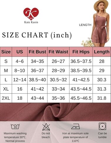 Kate Kasin Women Summer Romper 2024 One Shoulder Smocked Belted Short Jumpsuit with Pockets Beach Vacation Outfits in Saudi Arabia