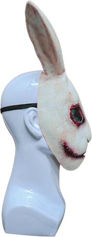 Stobbod Horror Bunny Mask Scary Halloween Animal Cosplay Mask Creepy Rabbit Masquerade Party Costume Accessories in Kuwait