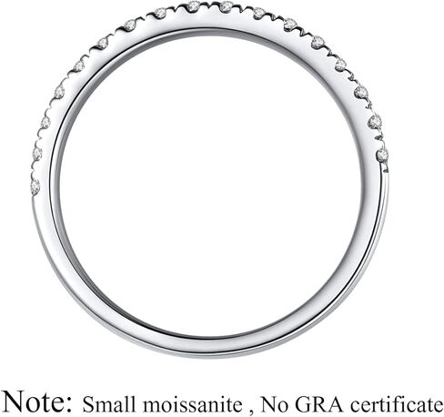 Yeedamy مويسانيتي خاتم الزفاف للنساء خاتم الخطوبة مطلي بالذهب والفضة الاسترليني D اللون VVS1 مختبر خلق خواتم الماس قابلة للتكديس لها in Kuwait