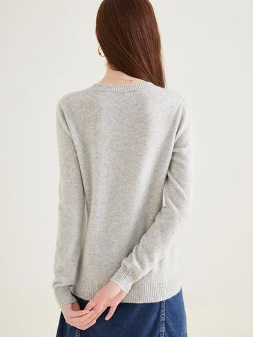 LINY XIN Women's 100% Pure Cashmere Sweater Fall Winter Crew Neck Super Warm Soft Lightweight Long Sleeve Knit Pullover in Kuwait