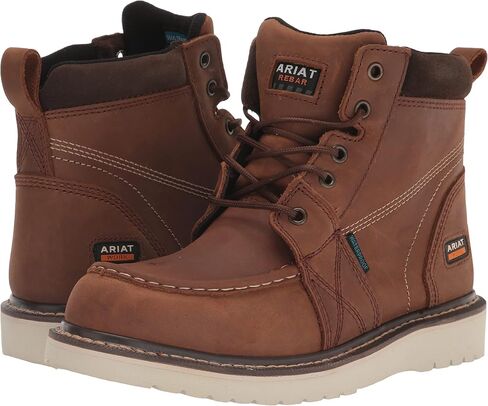 حذاء ARIAT النسائي من Rebar Wedge Moc Toe مقاوم للماء للعمل غربي in Saudi Arabia