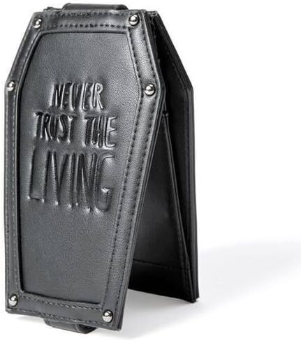 LIUDRUDN Gothic Spooky Coffin Wallet Daily & Halloween,Womens Mens Punk Gothic Wallet-Large Vegan Goth Wallet for Accessories, Cash, Cards (Black) in Saudi Arabia