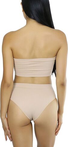 ToBeInStyle Women's Classic Seamless Bandeau and Brief Set in Kuwait