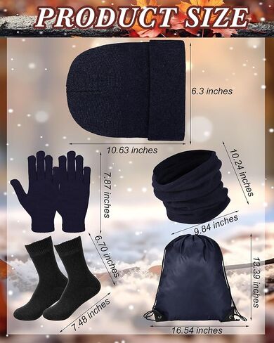 Suhine 120 Pcs Winter Beanies Hat Glove Scarf Sock Sets Unisex Knitted Cap Beanie Gloves Neck Warmer Bulk Pack Homeless Care Package in Kuwait