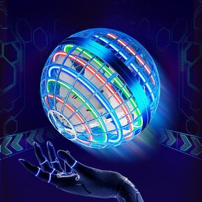 2023 Flying Orb Ball Toy Hover Ball with RGB Light Magic Hand Controlled Floating Boomerang Ball Galactic Globe Cool Toys Gift for 6 7 8 9 10+ Boys Girls Teens Kids - Blue