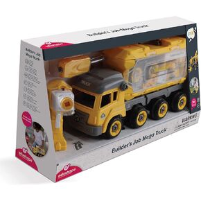 Edushape Remote Control Take Apart, Police Patrol Car, Assemble, Take Apart, Rebuild, and Drive Use The Powered Drill for All 22 Toy Parts - Includes Lights, Sound & Toy Drill DIY Fun - STEM Learning