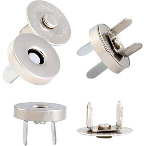 100 مجموعة من اللون الفضي، مشبك بزر مغناطيسي مقاس 14 مم، لمشبك مغناطيسي للمحفظة لإغلاق الحقيبة، مجموعة استبدال أزرار كبس مغناطيسية. رائعة للخياطة والحرف اليدوية والمحافظ والحقائب والملابس والجلود in Kuwait