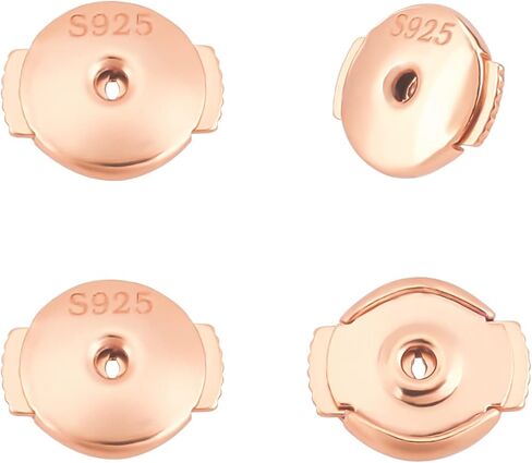 CREATCABIN 1 Box 2 Pairs Locking Earring Backs for Studs Secure Golden 925 Sterling Silver Ear Nuts Hypoallergenic Replacements Backings Safely for Pierced Earrings in Saudi Arabia